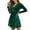 Green, variant on QHFBli Velvet Sequin Dress for Women Long Sleeve Sparkly Holiday Party Dress Mini A Line V Neck Glitter formal Dresses Red XXL