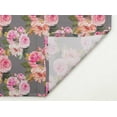 thumbnail image 3 of S4Sassy Gray Stripe & Ranunculus Floral Printed Napkin Basic Everyday Use Table Linen Dinning Set 18 x 18"(Pack of 6), 3 of 7