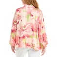 thumbnail image 2 of Tahari ASL womens  Plus Scarf Neck Blouse, 2X, Pink, 2 of 3