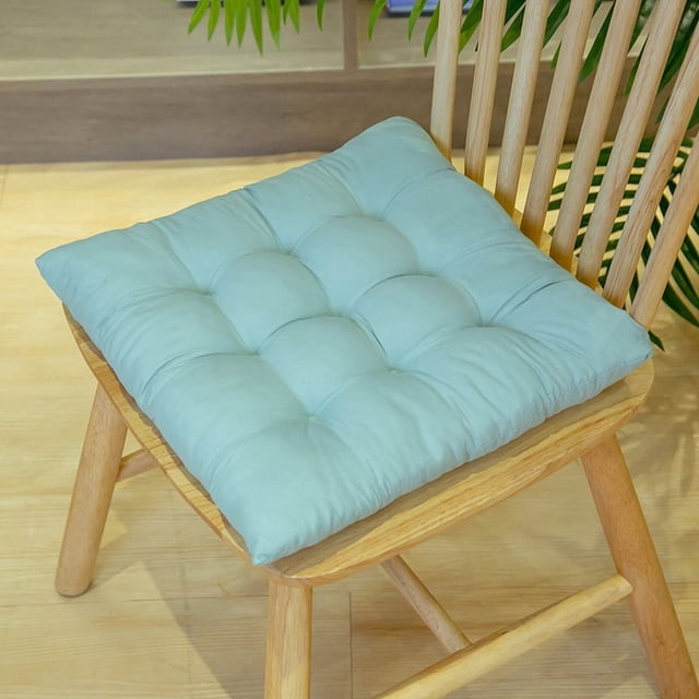 Nvzi Cojín de asiento para jardín, patio, hogar, cocina, oficina, grueso y cómodo, azul agua, 16 x 16 pulgadas