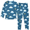 thumbnail image 2 of Dailycode Cotton Pajama Set Snug Fit Long Sleeve Top and Pants for 18M-8Y Clouds and Star, 2 of 7