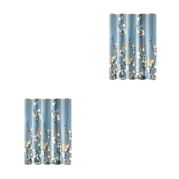 Injueey Cortina de ducha ecológica de poliéster - Elección sostenible para el baño Cortinas de ducha elegantes para el baño Moderno 200 * 200*200cm 2Conjunto
