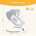 thumbnail image 6 of SACVON Baby Swing with Bluetooth Music and Remote Control, 5 Adjustable Settings, Portable, Suitable for Indoor and Outdoor Use, Gray, 6 of 11