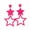 Hot Pink, variant on Star Earrings for Women Neon Color Hollow Star Dangle Earrings Sparkle-Star Drop Earrings Jewelry Gift Valentines Day