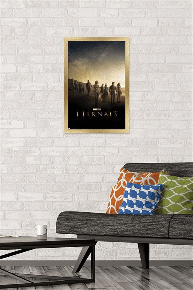 Marvel Eternals - Group Key Art Wall Poster, 14.725" x 22.375", Framed