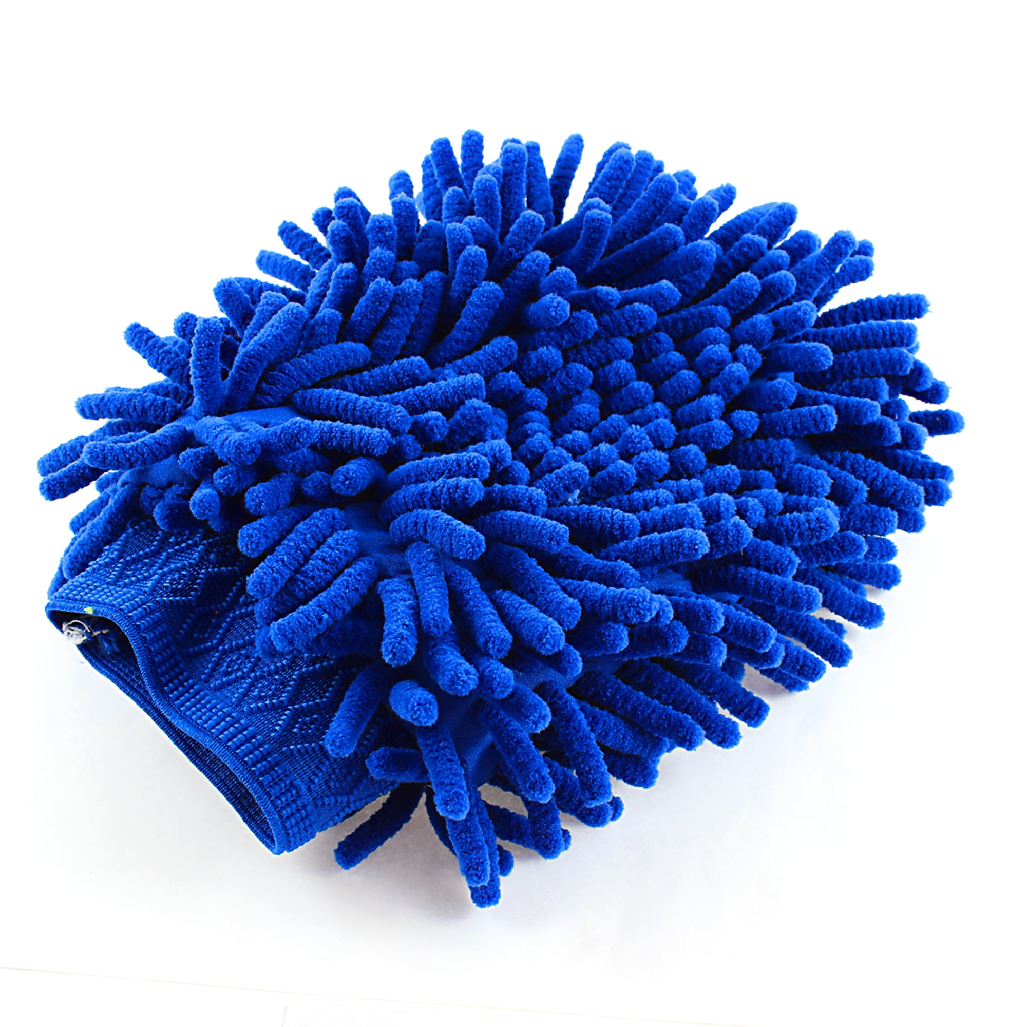Protective Microfiber Chenille Car Wash Glove Anti Scratch for Home Auto Blue