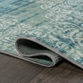 thumbnail image 5 of JONATHAN Y WASHABLE 4 x 6 Area Rug, Regis Bohemian Medallion - Teal/Cream, WSH107B-4, 5 of 9