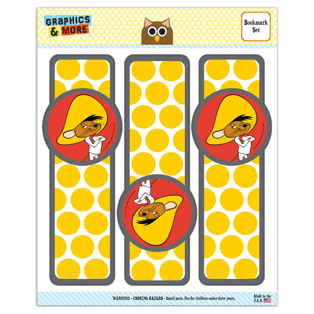Looney Tunes Speedy Gonzales Set of 3 Glossy Laminated Bookmarks ...