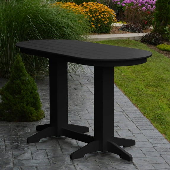 A & L Furniture Poly 60 x 33 in. Oval Bar Height Table