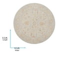 thumbnail image 7 of Livabliss Area Rugs for Living Room, 5ft Round Avant Garde Traditional Taupe Round Rug, Bedroom Dining Room Home Decor Stain Resistant Carpet (5'3" x 5'3"), 7 of 7