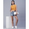 thumbnail image 4 of Moomaya Womens Printed Sleeveless Cotton Short Top, Round Neck Blouse Crop Top, Buttoned Back, 4 of 8