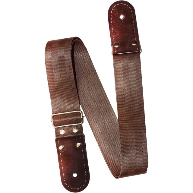 Correa para guitarra, Strap o Tahali para guitarra acústica, bajo eléctrico, guitarra eléctrica Kidam Cinturón seguridad nylon café