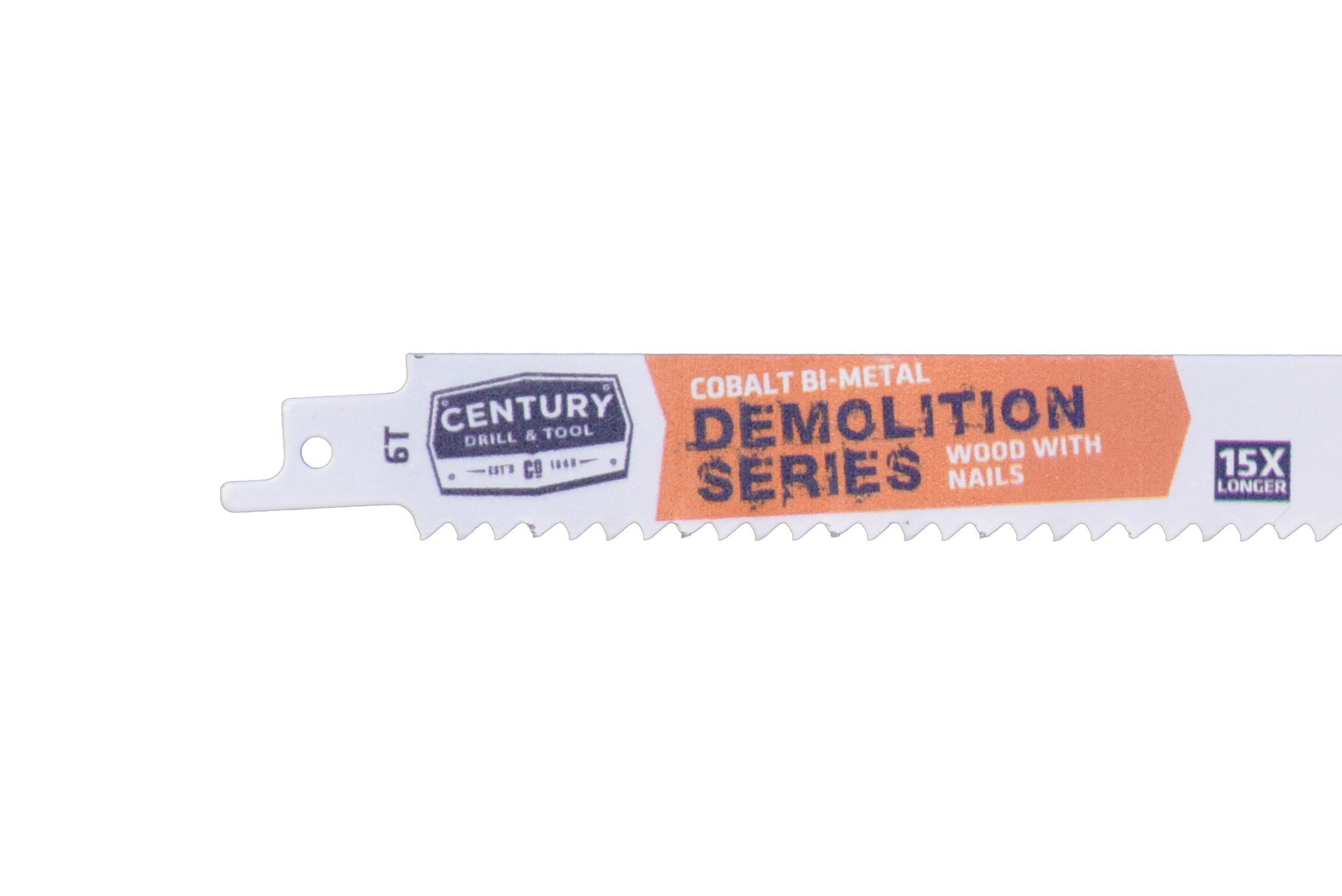Century Drill & Tool 07789 12" Demolition Series Bi-Metal Reciprocating Saw Blade, 6T, 25 Pack