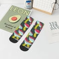 thumbnail image 7 of Pofeuu Green Mushroom Print 30cm Socks, Adult Running Hiking Socks for Youth and Adult, 7 of 7
