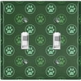 thumbnail image 1 of Metal Light Switch Plate Cover Puppy Dog Paw Print Logo Green DOG042, 1 of 13