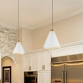 thumbnail image 2 of 60/7477-Nuvo Lighting-Tango - 1 Light Large Pendant In Mid-Century Modern Style-20.13 Inches Tall and 15 Inches Wide-Matte White/Burnished Brass, 2 of 5