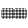 thumbnail image 7 of Haiem Black White Plaid Car Windshield Sun Shade (2 Pieces) Foldable Windshield Sun Shade Car Accessories for Truck SUV Pickup-Large, 7 of 7