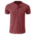 thumbnail image 2 of PEASKJP Mens Casual Henley Shirts Short Sleeve Athletic Workout Shirt Gym Muscle Slim Fit Basic Tops (,XXL), 2 of 6