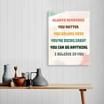 thumbnail image 6 of Always Remember You Matter Canvas Framed Wall Art,Diversity Education Inspirational Quote Canvas Wall Art Ready to Hang for Kids Teens Classroom/Nursery/School Wall Decor,12" x 15", 6 of 6