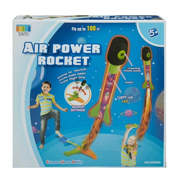 Fun Outdoor Play Toy Rocket Launcher for Kids with Foot Launch Pad