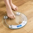 thumbnail image 4 of Weight electronic scale Round fat loss scale Household scale Dormitory electronic scale Body fat scale Smart battery glass scale, 4 of 5