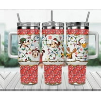40oz Stainless Steel Tumbler with Christmas Disney Characters theme