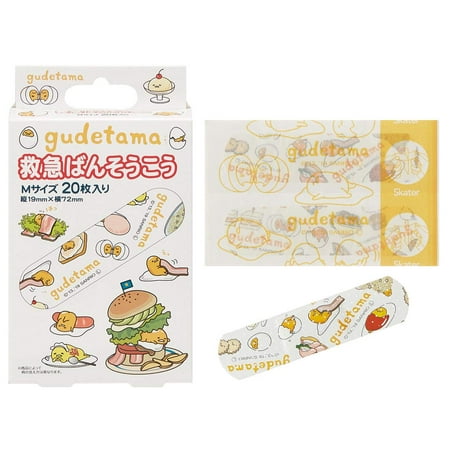 

Skater First Aid Bandage Gudetama M Size Adhesive Plaster Cut Band 20 Sheets QQB1