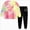 PP92-Hot Pink, variant on 3-4 Years Child Boys Girls Pajamas 2Pcs Pjs Sets Kids Long Sleeve Pullover Casual Pants Sleepwear Loungewear Tie Dye