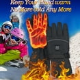 thumbnail image 1 of Women Patchwork Rechargeable Five-finger Heating Gloves Sports Ski Riding Warm Gloves, 1 of 9