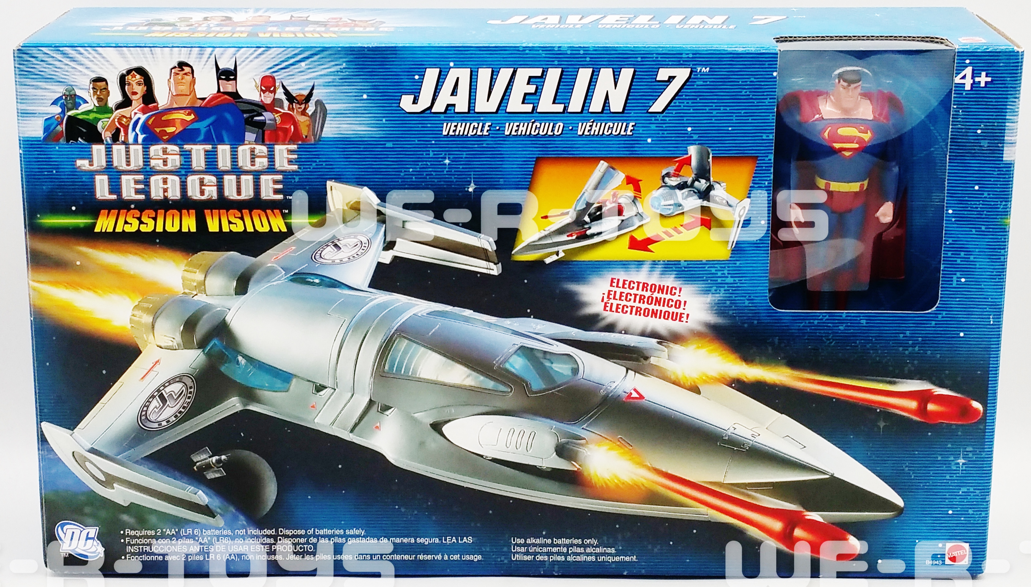 DC's Justice League Mission Vision Javelin 7 Vehicle W/ Superman Figure