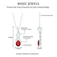 thumbnail image 5 of Rosec Jewels Lab Grown Ruby Infinity Pendant Necklace - 5X7 mm Pear Cut Ruby Necklace - AAAA Grade - Gift for Valentines, 10K White Gold, 5 of 8