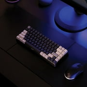 Azio Cascade Bluetooth and USB 75% Mechanical Computer Keyboard, Hot-Swappable Switches, Backlit, Galaxy Light, CRG2G104