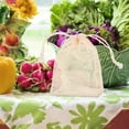 thumbnail image 2 of Tineasur 6Pcs Cotton Drawstring Storage Bags for Fruit and Vegetables Beige, 2 of 8