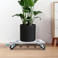 thumbnail image 3 of Rolling Stand, 14×14inch Heavy Duty Rolling  Stand with Lockable Wheels Iron Rolling  Dolly Flowerpot Tray Rack for Home, Florists, Stores, Gardens (14×14inch), 3 of 9