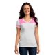thumbnail image 1 of Camiseta Varsity con cuello en V Distrito Juniors M Blanco/Rosa brillante DT264, 1 of 1