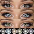 thumbnail image 2 of EYESHARE 1 Par De Lentes De Contacto De Color Para Ojos Pattaya Natural Uso Anual Azul Multicolor Lente, 2 of 4