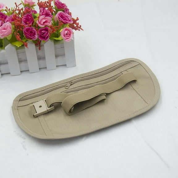 Money Belt for Travel Women 10x5 Inch Hidden Travel Money Belt Money Pouch Waist Wallet Under Clothes Travel Pouch Anti Theft