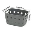 thumbnail image 3 of Large Rectangular Plastic Storage Basket 12.60 Inches Dual Side Handle Multifunctional Easy Clean Organizer for Home Desktop Cabinet Bathroom Party Favors Decor Sundries Storage, 3 of 6