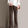 thumbnail image 4 of YHAJDS Maternity Women's Straight Leg Jeans High Waist Flare Pants Spring Summer Work Casual, 4 of 4