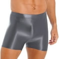 thumbnail image 3 of MSemis Men's Swim Trunks Elastic Nylon Underwear High Waist Swim Shorts Swimming Trunk Grey XL, 3 of 6