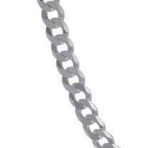 Brilliance Fine Jewelry Sterling Silver Flat Curb necklace 20inch, white color