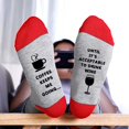 thumbnail image 5 of EnJoCho Clearance Christmas Unisex Coffee Keeps Ne Going Print Color Block Letter Socks Thermal Cozy Warm Slipper Socks Soft Warm Thick Socks Adult Xmas Themed Charming Socks Heated Socks, 5 of 5