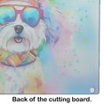 thumbnail image 5 of Bichon Frise Hippie Dawg Glass Cutting Board Large 12 in x 15 in, 5 of 5