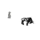 thumbnail image 5 of Estatua de gato y toro de resina, figura decorativa, adorno coleccionable, escultura animal para entrada, estantería, sala de estar, dormitorio,, 5 of 8