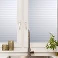 thumbnail image 3 of shiyou-Privacy Window Film, Non Adhesive White Strips Removable Vinyl Glass Film, Faux Shutter Blinds Static Cling Glass Covering for Home Office Security Protection UV Blocking(17.7x118 inches), 3 of 4