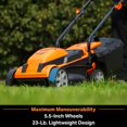 thumbnail image 4 of Cortacésped inalámbrico LawnMaster CLM2413A 33 cm 24 V con 2 baterías, 4 of 7