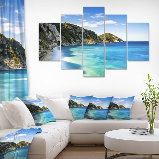 Portoferraio Sansone White Beach - Extra Large Seashore Canvas Art