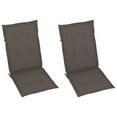 thumbnail image 6 of vidaXL Outdoor Recliner Chairs Patio Chair with Cushions Solid Wood Acacia, 6 of 10