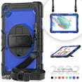thumbnail image 3 of Case for Samsung Galaxy Tab A8 10.5 Inch 2022 (SM-X200/X205/X207), Galaxy Tab A8 Case, Protective [Hand Shoulder Strap] [Swivel Stand] Kids Case for Samsung Galaxy Tab A8 10.5” 2022,Blue PC, 3 of 7