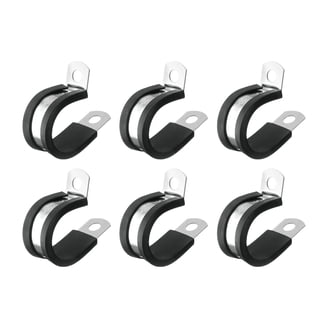 13/16" Rubber Cable Clamps – 10-Pack, 304 Stainless Steel Hose Pipe Clamps With Rubber Insulation For Automotive Wire, Tube, And Cord